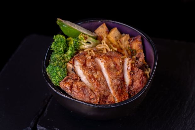 San Fransokyo Noodle Stir-Fry available at Lucky Fortune Cookery in Disney California Adventure during the 70th anniversary celebration. (Courtesy of Disneyland)