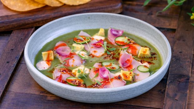 Agua Chile Verde available at Lamplight Lounge in Disney California Adventure during the 70th anniversary celebration. (Courtesy of Disneyland)