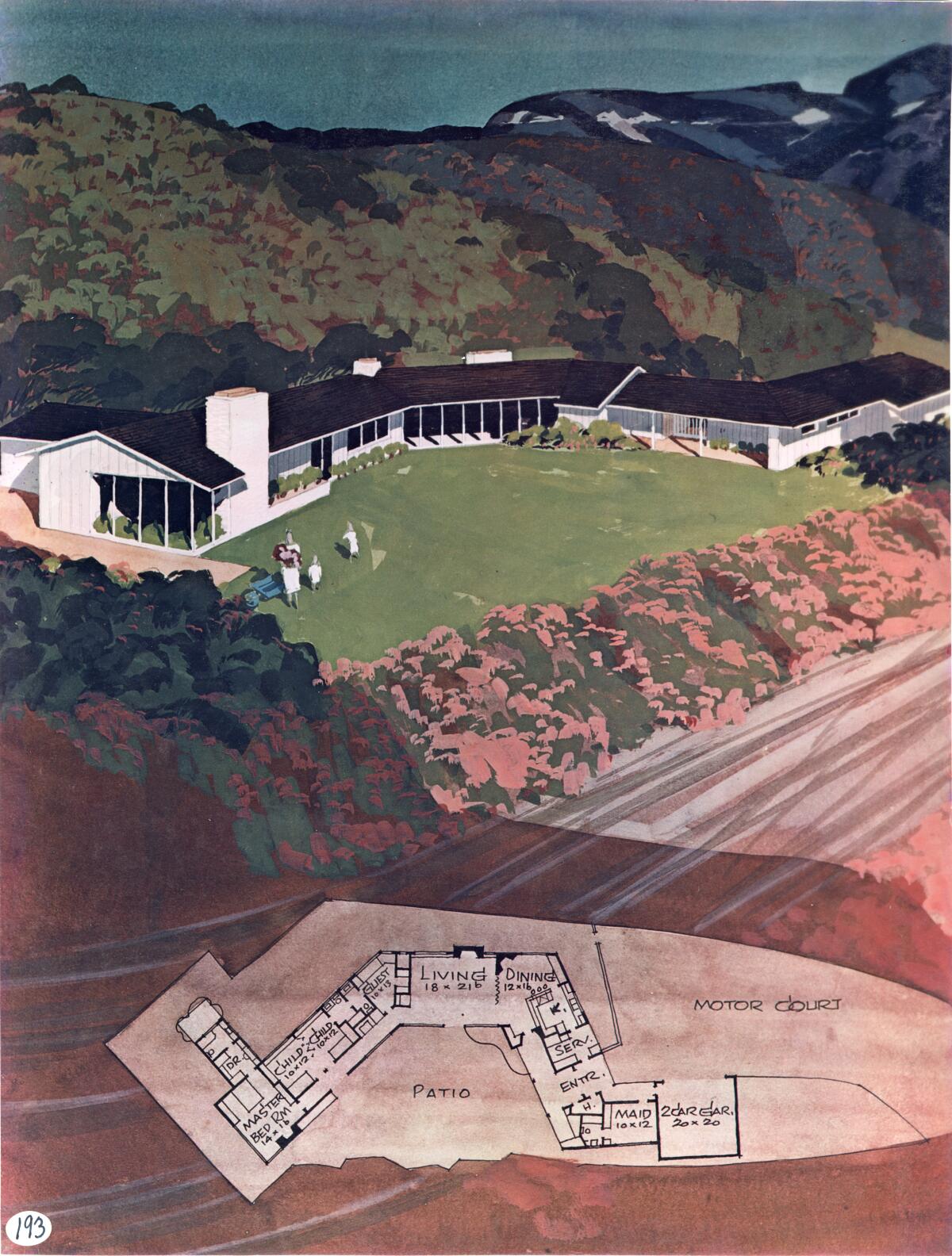 Rendering of the Rainey Malibu home.