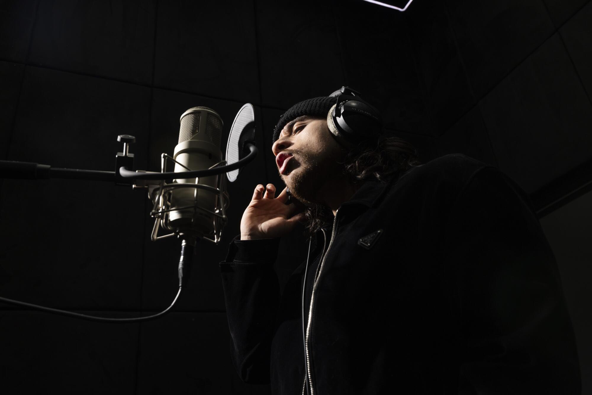 Musician Jesus Ortiz Paz, photographed at his studio in Rancho Cucamonga, CA.