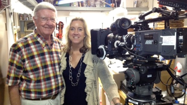 Disney Legend Don Iwerks, left, with his daughter and documentary filmmaker Leslie Iwerks. (Courtesy of Disney)