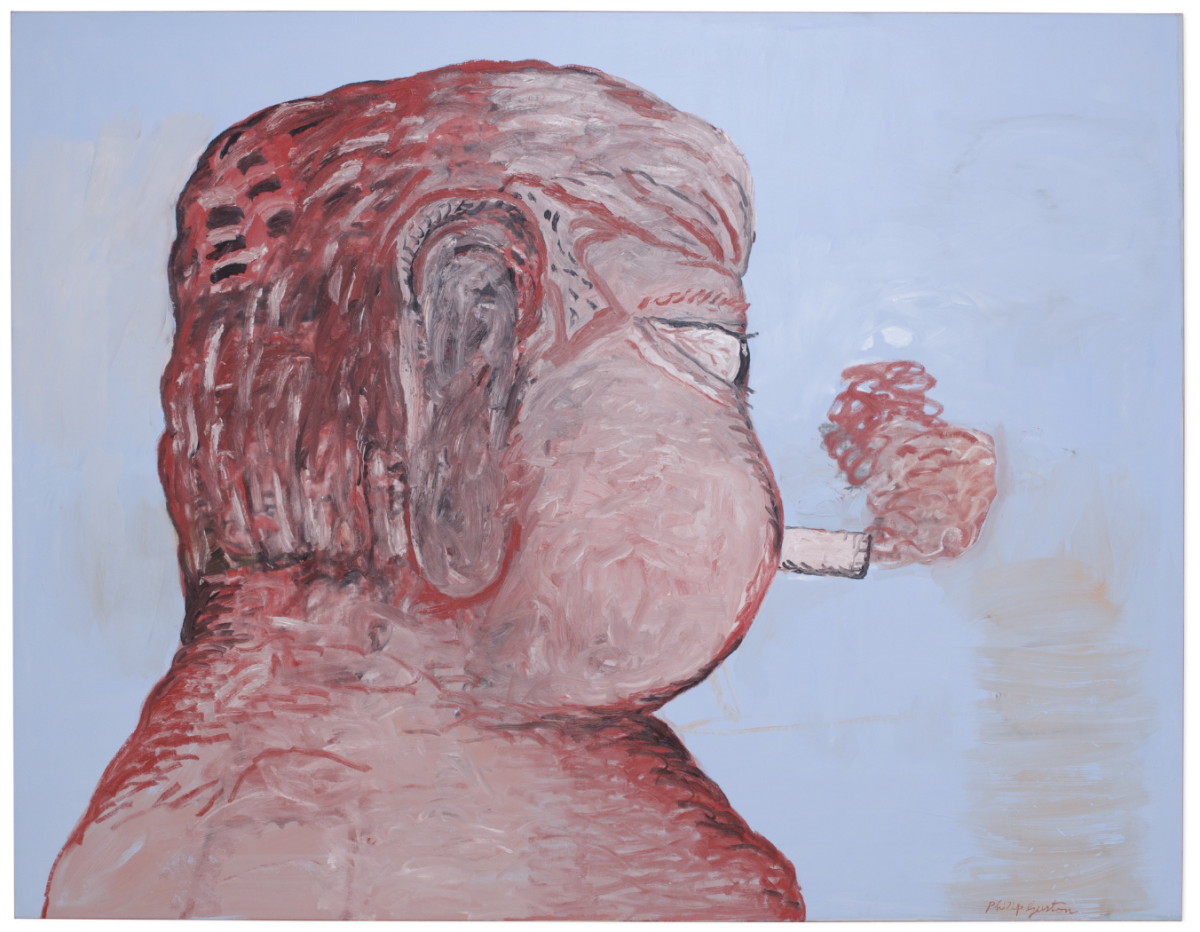 “Friend — To M.F., 1978” by Philip Guston, portrait of Morton Feldman.