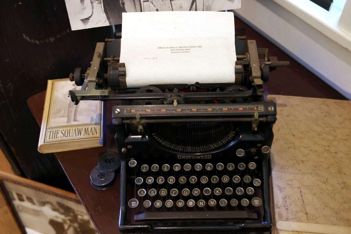 A typewriter.