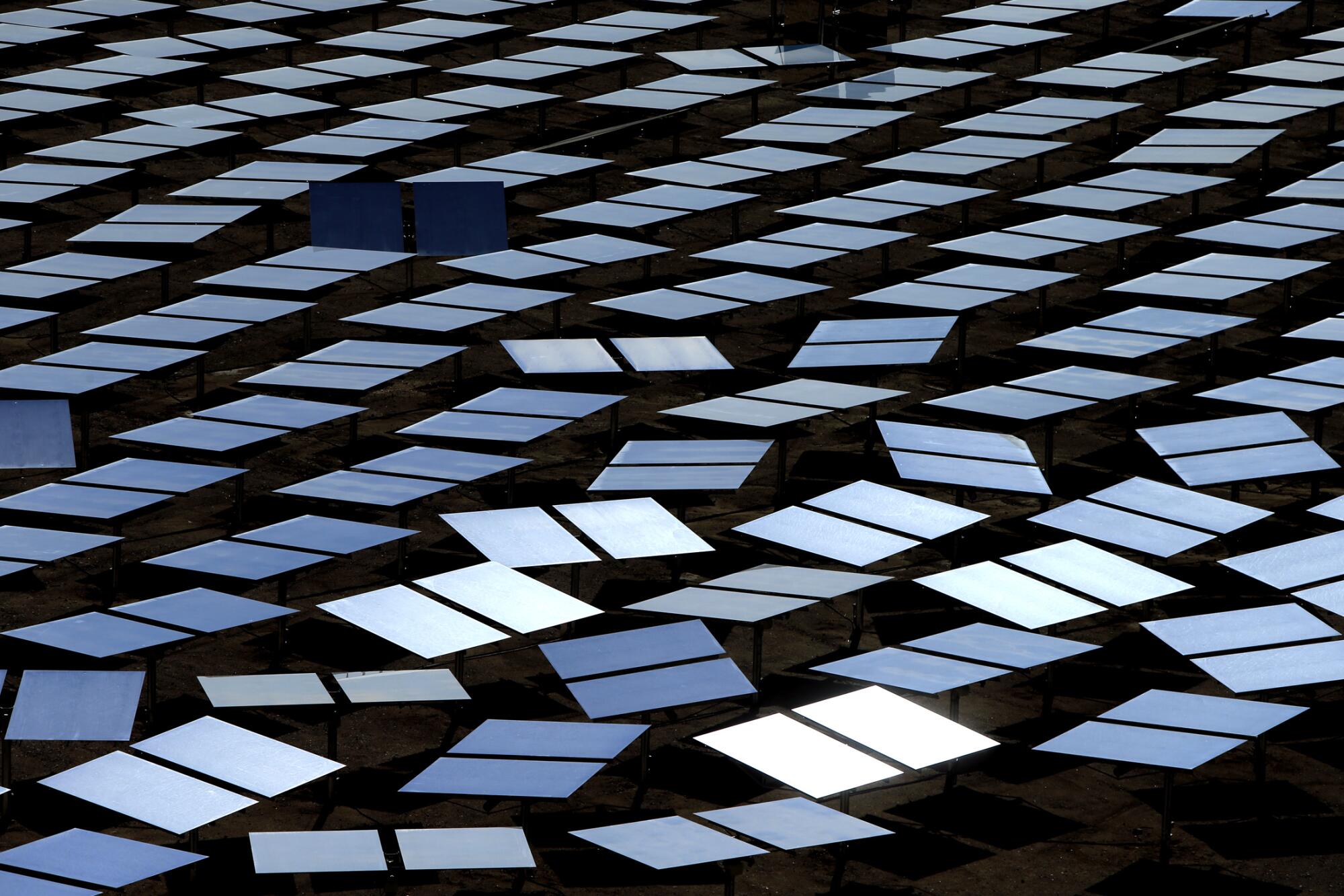 Some of the 347,000 garage door-sized mirrors 