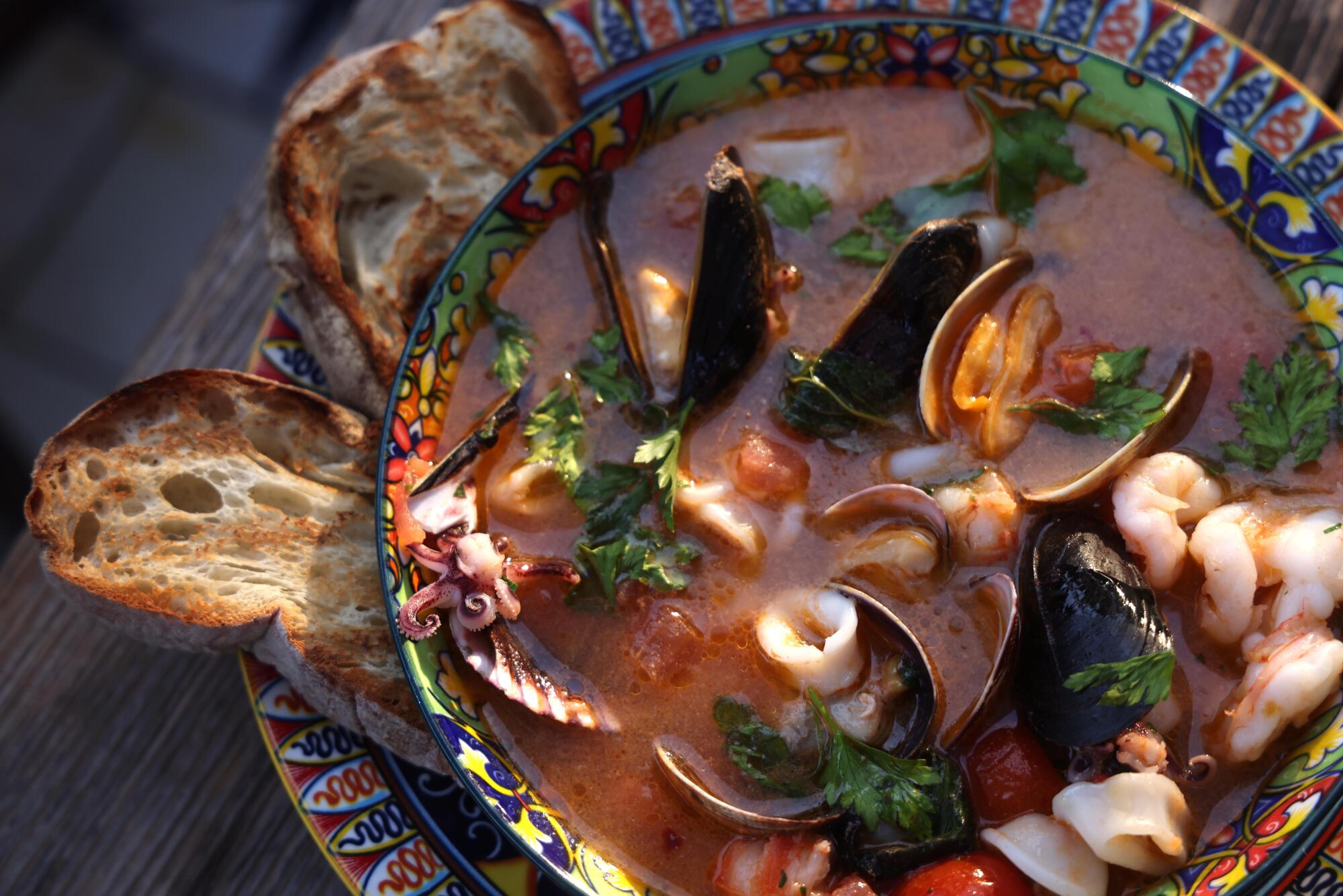 Buridda fish soup from Cinque Terre West in Venice. 
