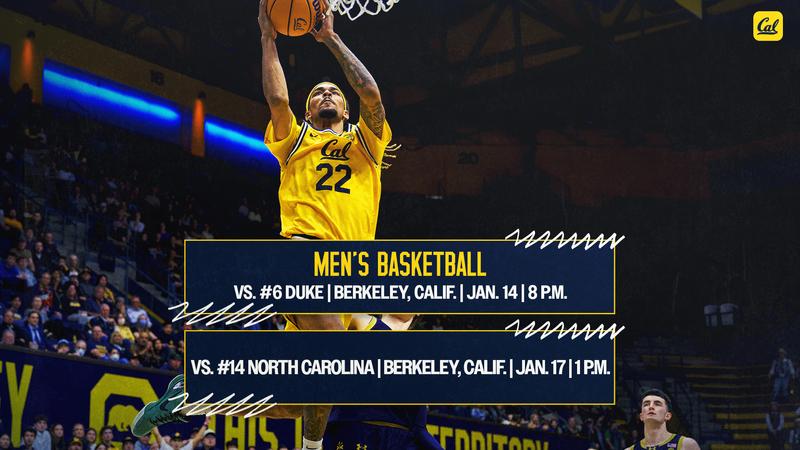 Cal Hosts No. 6 Duke, No. 14 UNC At Haas Pavilion