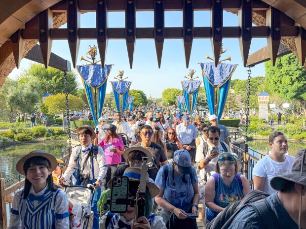 Visitors to Disneyland enter Sleeping Beauty castle￼ during the 70th anniversary Disneyland on July 17, 2025, ￼in Anaheim, CA. ￼(Photo by Jeff Gritchen, Orange County Register/SCNG)