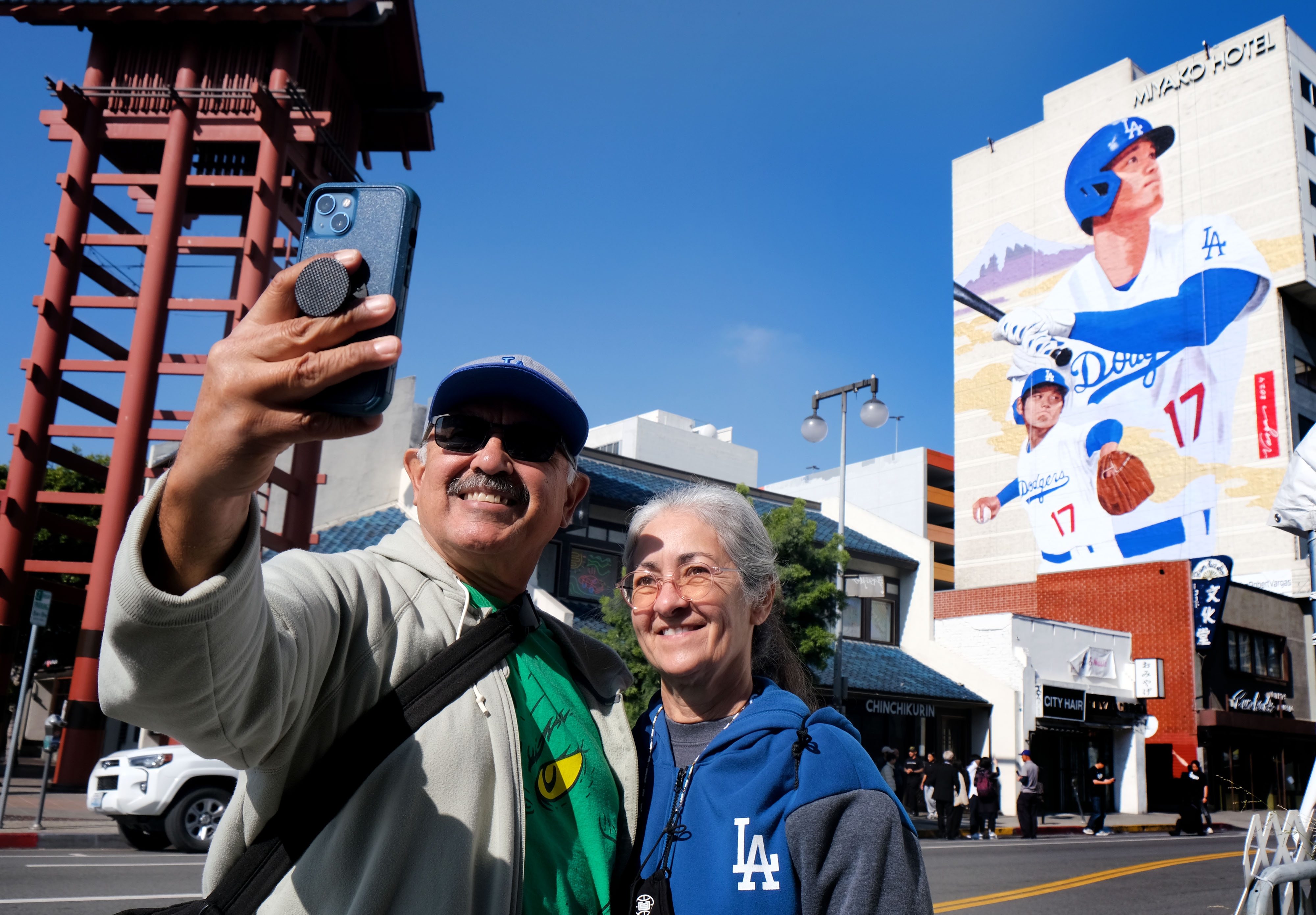 West Los Angeles Dodger fans, Espies and Pat Gamboa take...