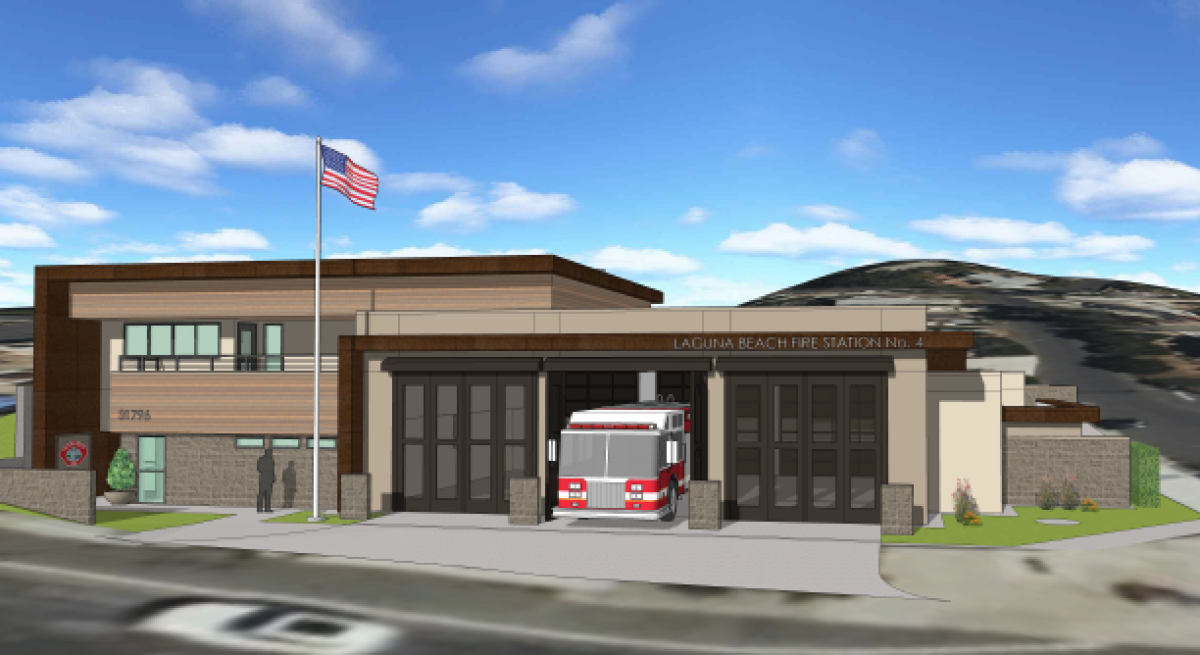 A rendering of Laguna Beach's Fire Station No. 4 replacement project, to be built at 31796 Coast Highway in South Laguna.
