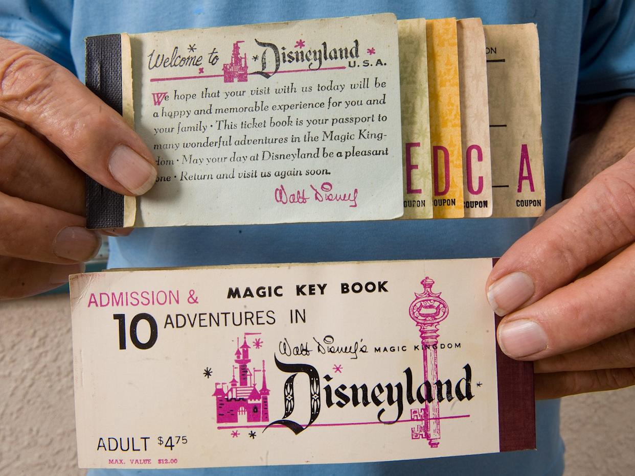 Vintage Disneyland tickets.