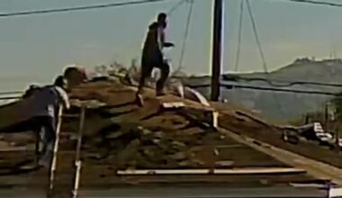 VIDEO: Construction workers jump across roofs mid-ICE raid in Los Angeles County