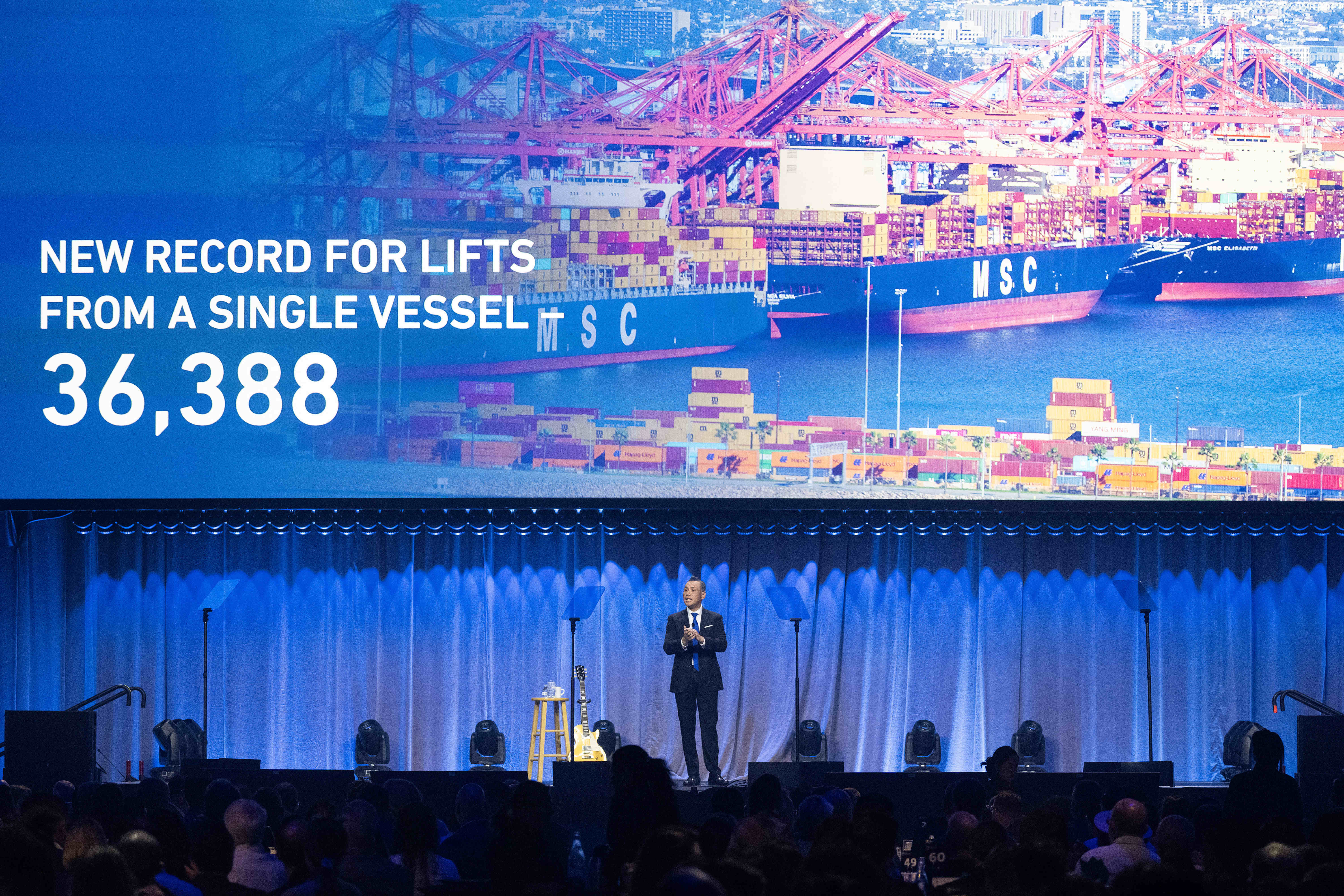 Chief Executive Officer Noel Hacegaba speaks during the Port of...