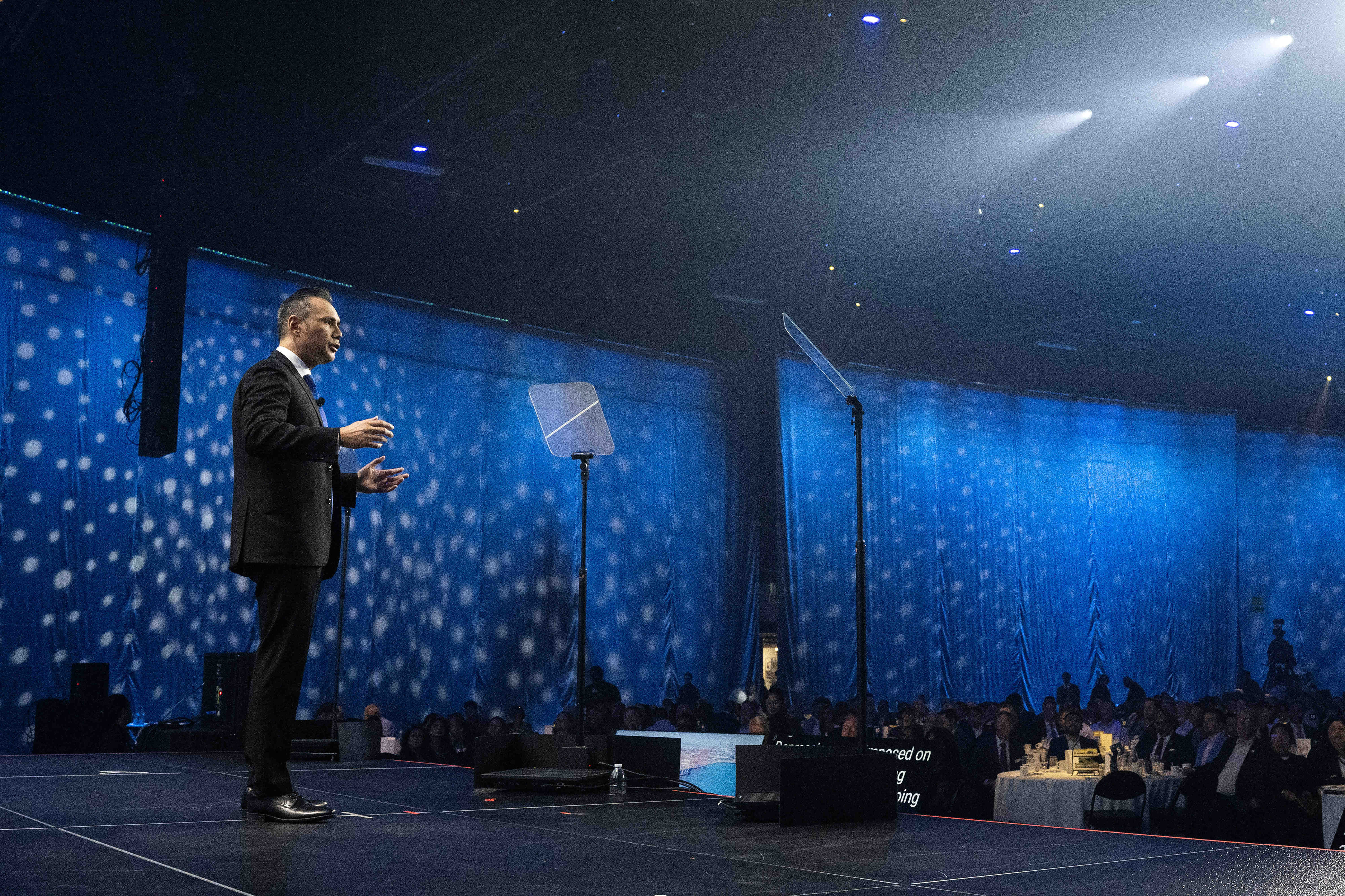 Chief Executive Officer Noel Hacegaba speaks during the Port of...