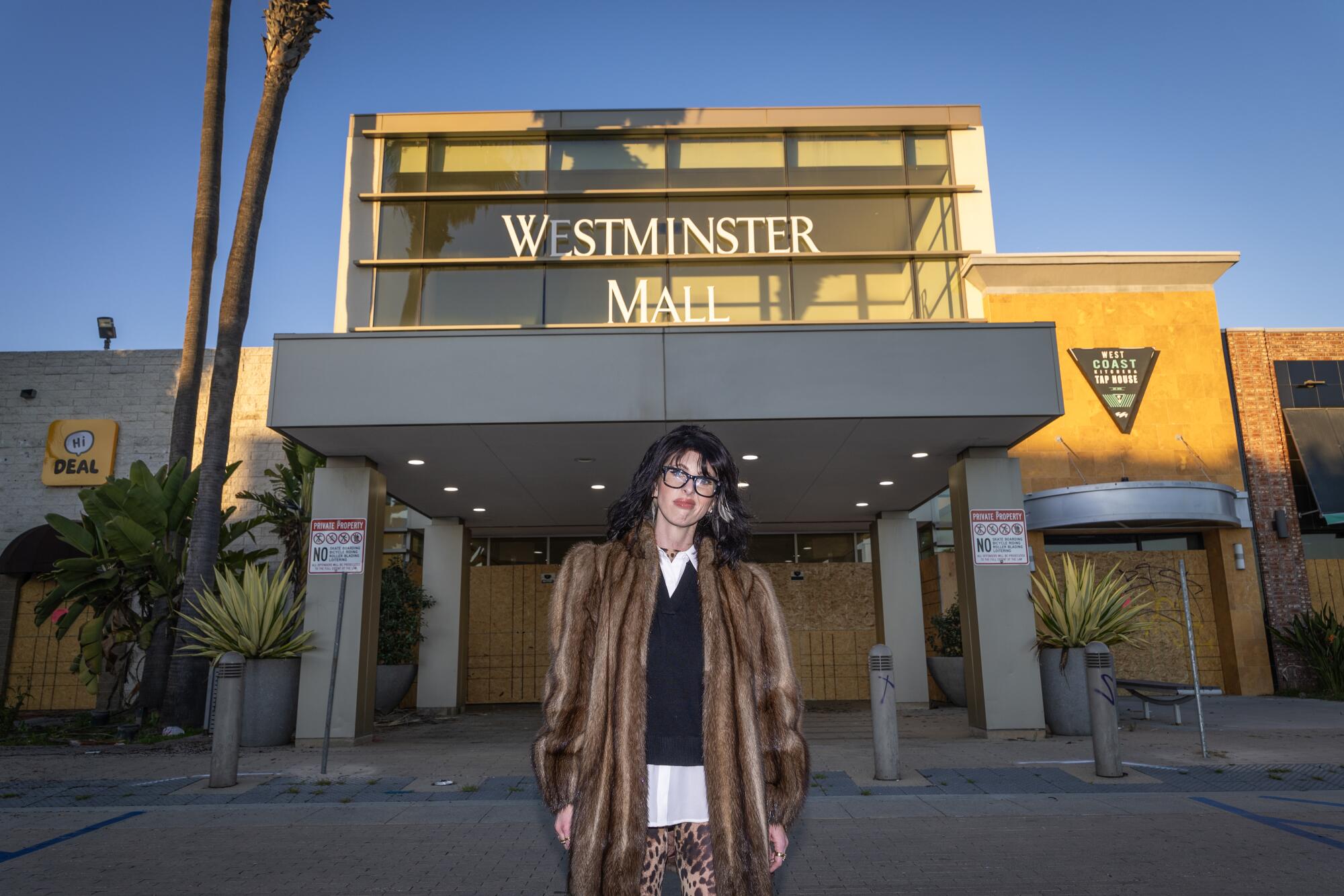 Alexis Malatesta outside Westminster Mall