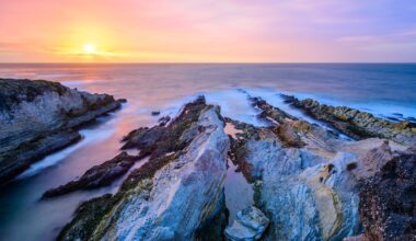 Sunset from the Bluffs trail in Montaña de Oro state park.