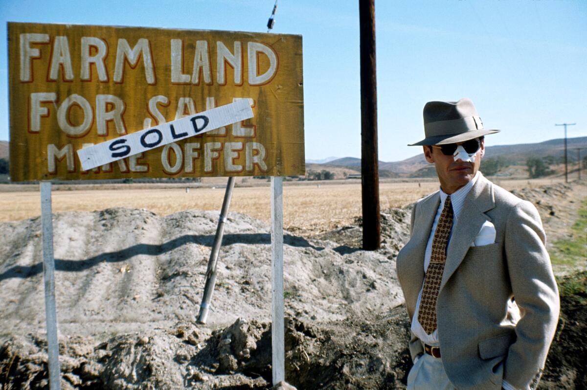 Jack Nicholson during a scene of the 1974 movie "Chinatown". 