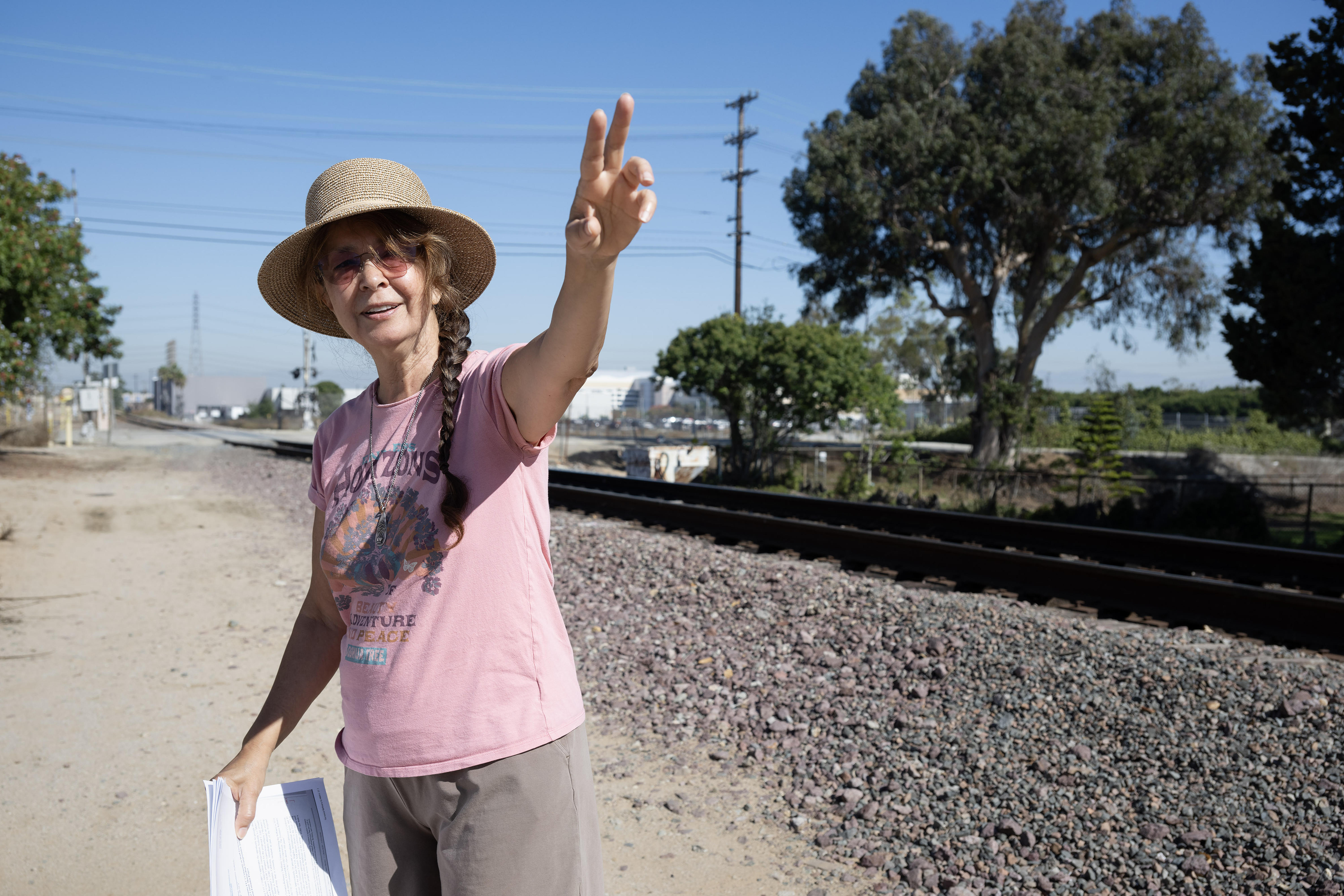 Niki Negrete-Mitchell describes the proposed Metro K Line extension near...