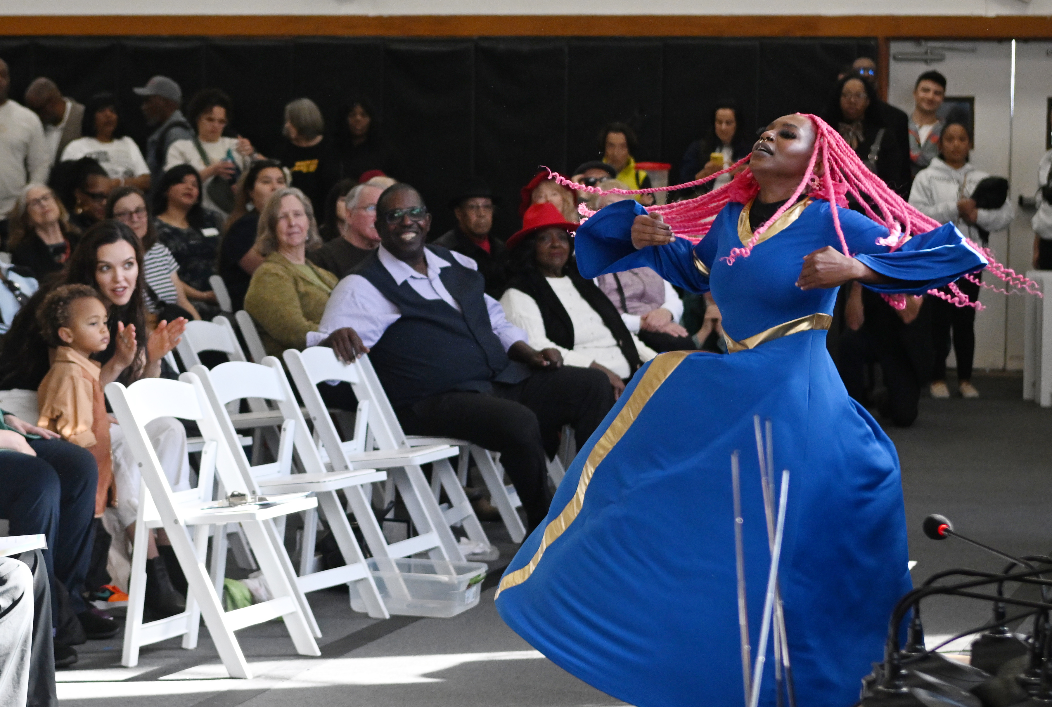 Gavonyah Warren performas a dance routine during the Martin Luther...
