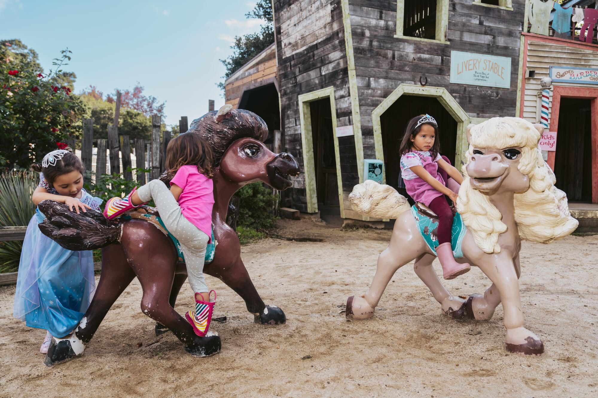 Children play at Children's Fairyland.