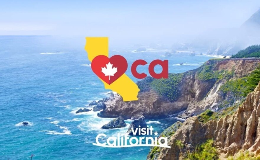 An image from Visit California's marketing campaign called California Loves Canada. The Golden State last year had projected its first decline in tourism numbers since the pandemic.
