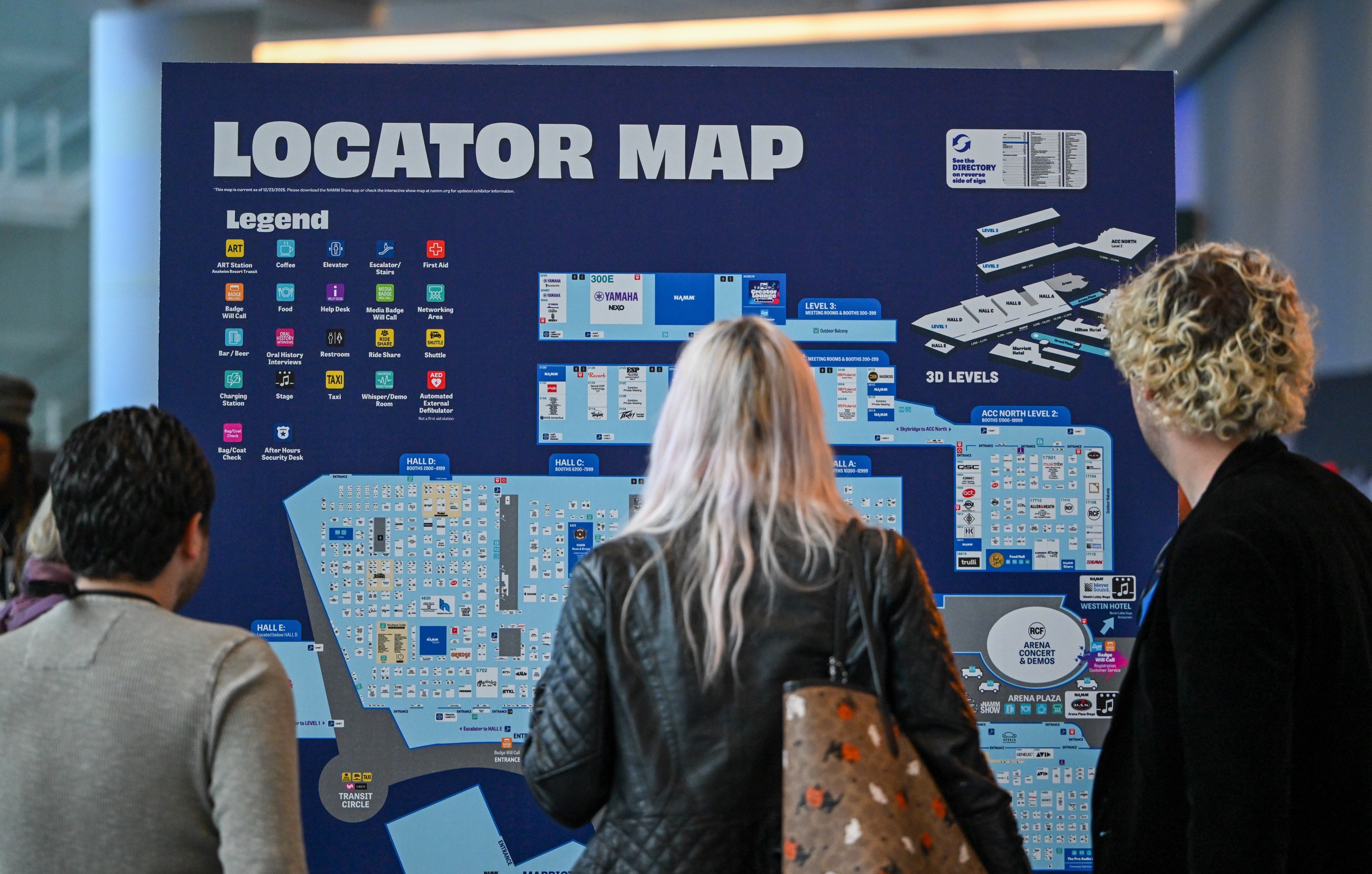 Visitors check out the map during the first day of...