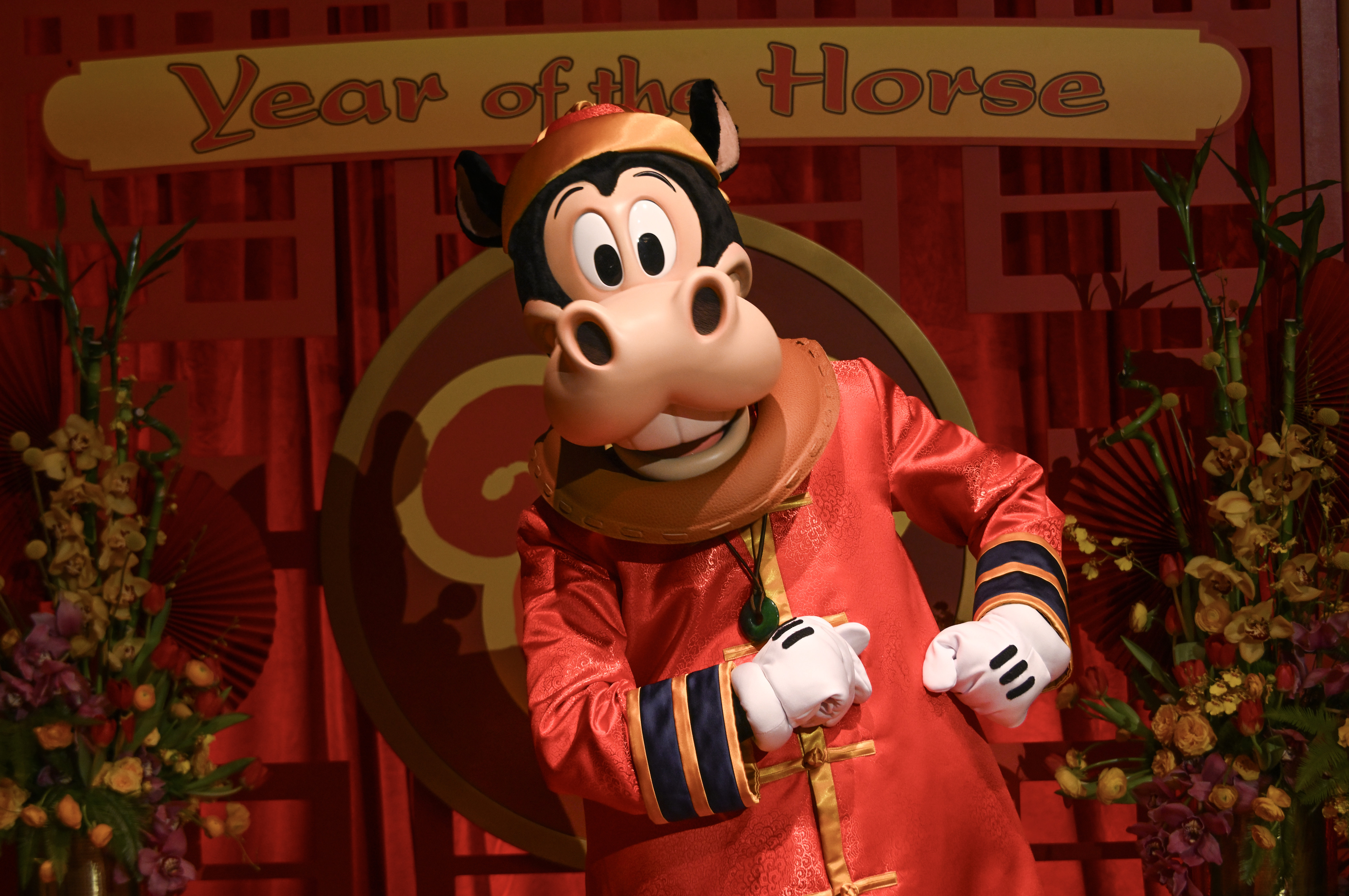 Horace Horsecollar during Disney California Adventureâs Lunar New Year celebration...