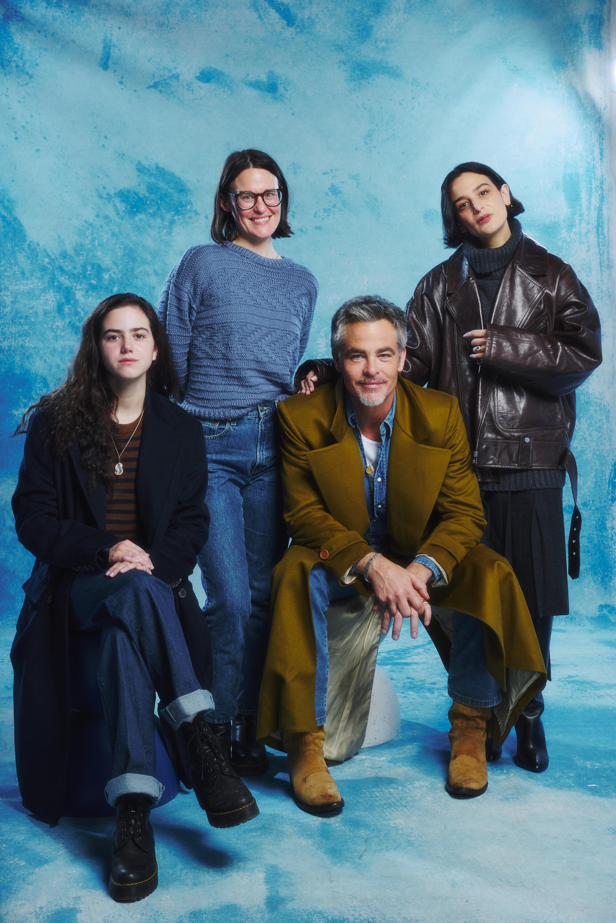 Left to right, Abby Ryder Fortson, Rachel Lambert, Chris Pine and Jenny Slate of "Carousel."