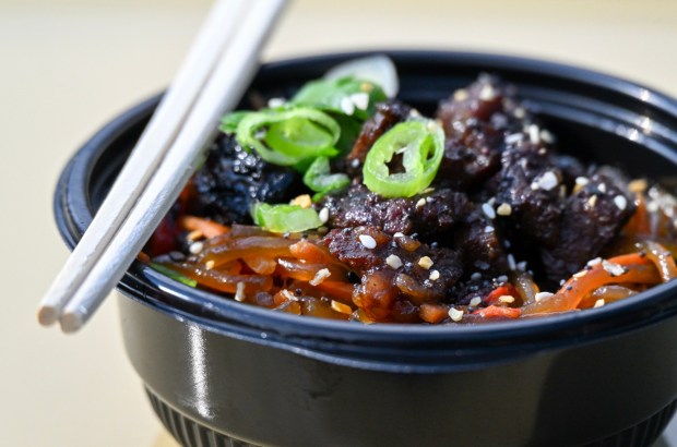 Japchae Noodles with kalbi short rib available at Longevity Noodle Co. during Disney California Adventure's Lunar New Year celebration in Anaheim, CA, on Friday, January 23, 2026. They are celebrating The Year of the Horse January 23 through February 22, 2026. (Photo by Jeff Gritchen, Orange County Register/SCNG)