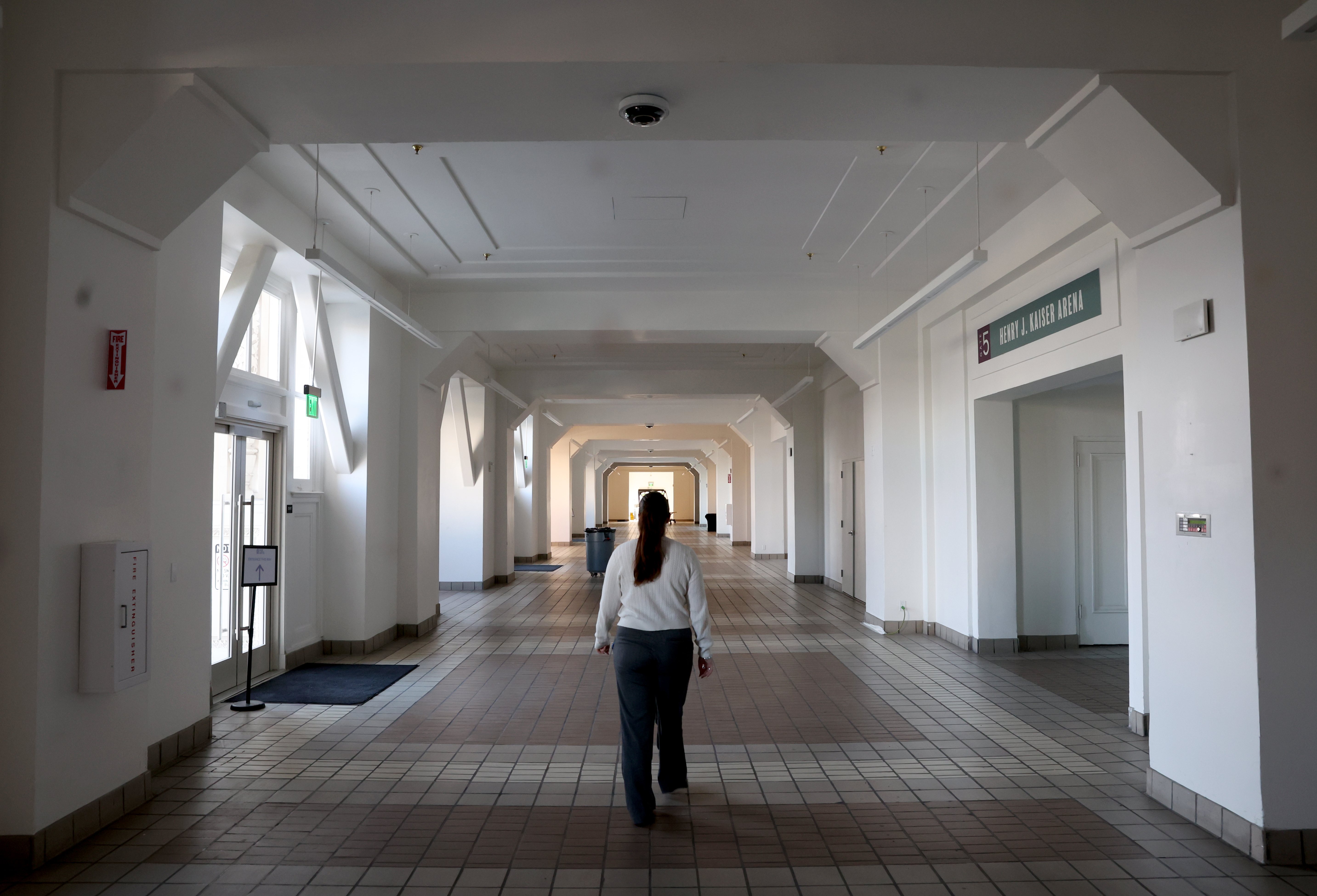 A view of a downstairs hallway at the newly-renovated Henry...