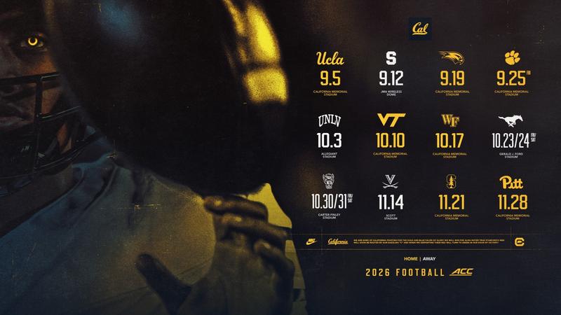 California Football Announces 2026 Schedule