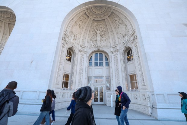 Visitors tour the Henry J. Kaiser Center for the Arts after a ribbon-cutting ceremony with Oakland Mayor Barbara Lee in Oakland, Calif., on Saturday, Jan. 24, 2026. (Ray Chavez/Bay Area News Group)