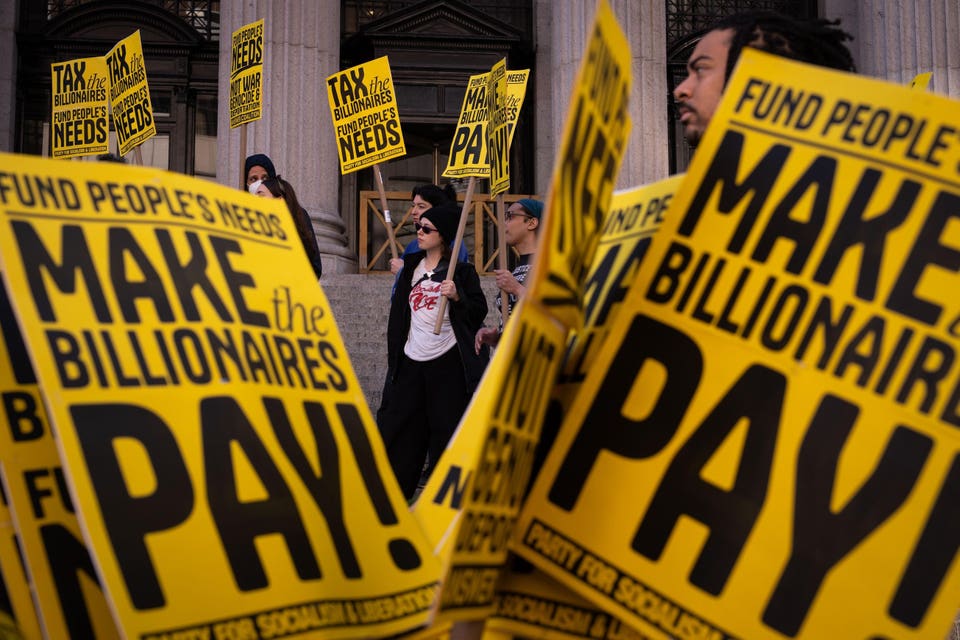 Activists Protest On Tax Day, Calling For Billionaires To Pay More