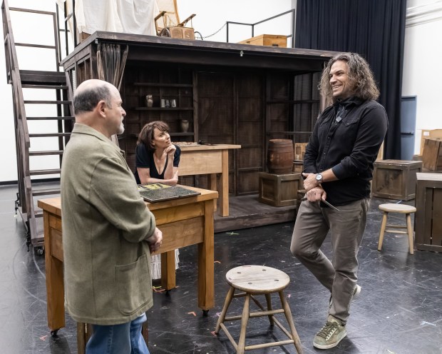 Jason Alexander directs Lesli Margherita and Will Swenson in the La Mirada Theatre production of "Sweeney Todd: The Demon Barber of Fleet Street." (Photo by Jason Niedle, TETHOS)