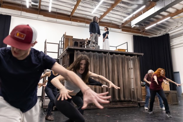 (Top Center) Will Swenson and Lesli Margherita star (with the company) in the La Mirada Theatre production of "Sweeney Todd: The Demon Barber of Fleet Street." (Photo by Jason Niedle, TETHOS)