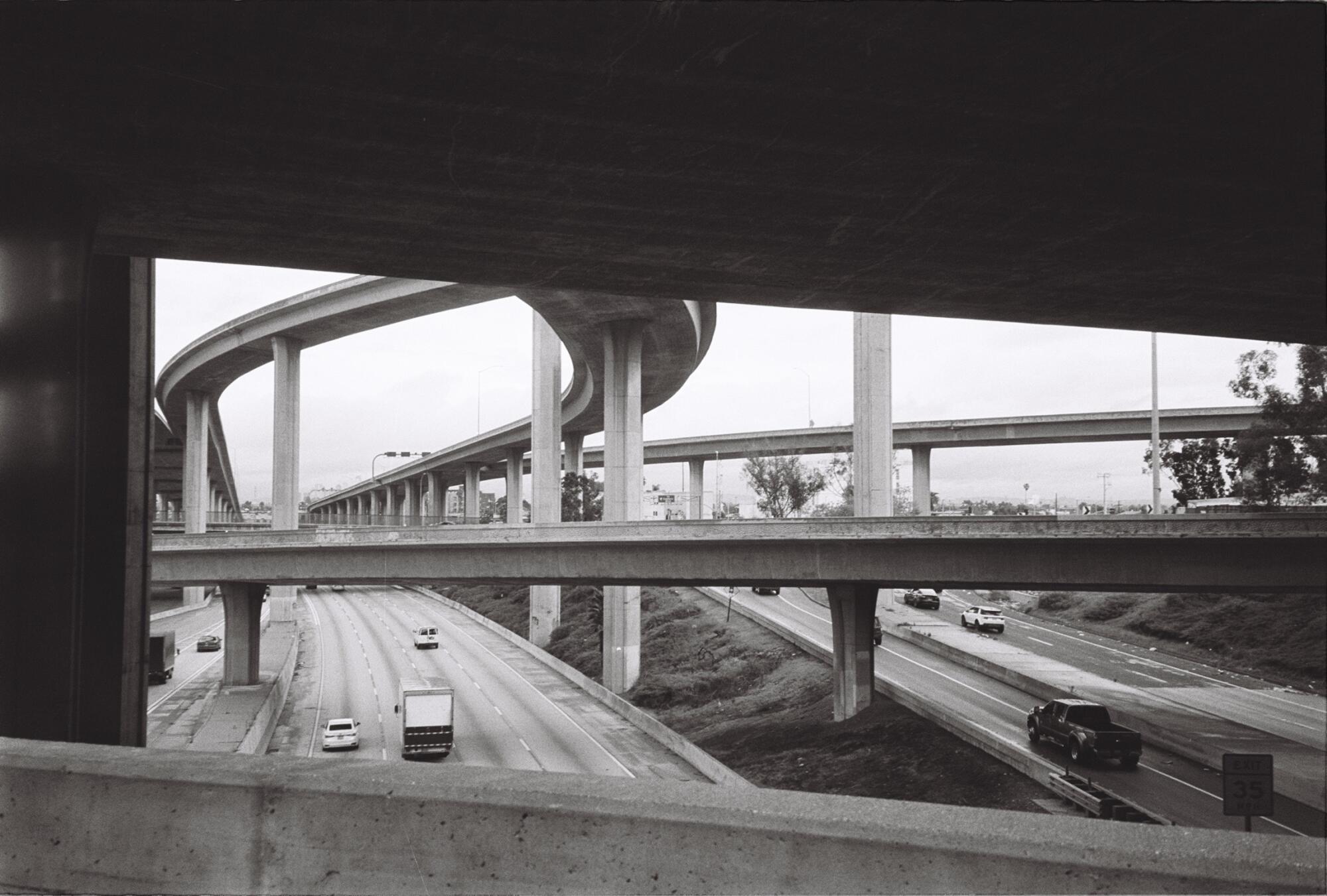Freeway system in Los Angeles