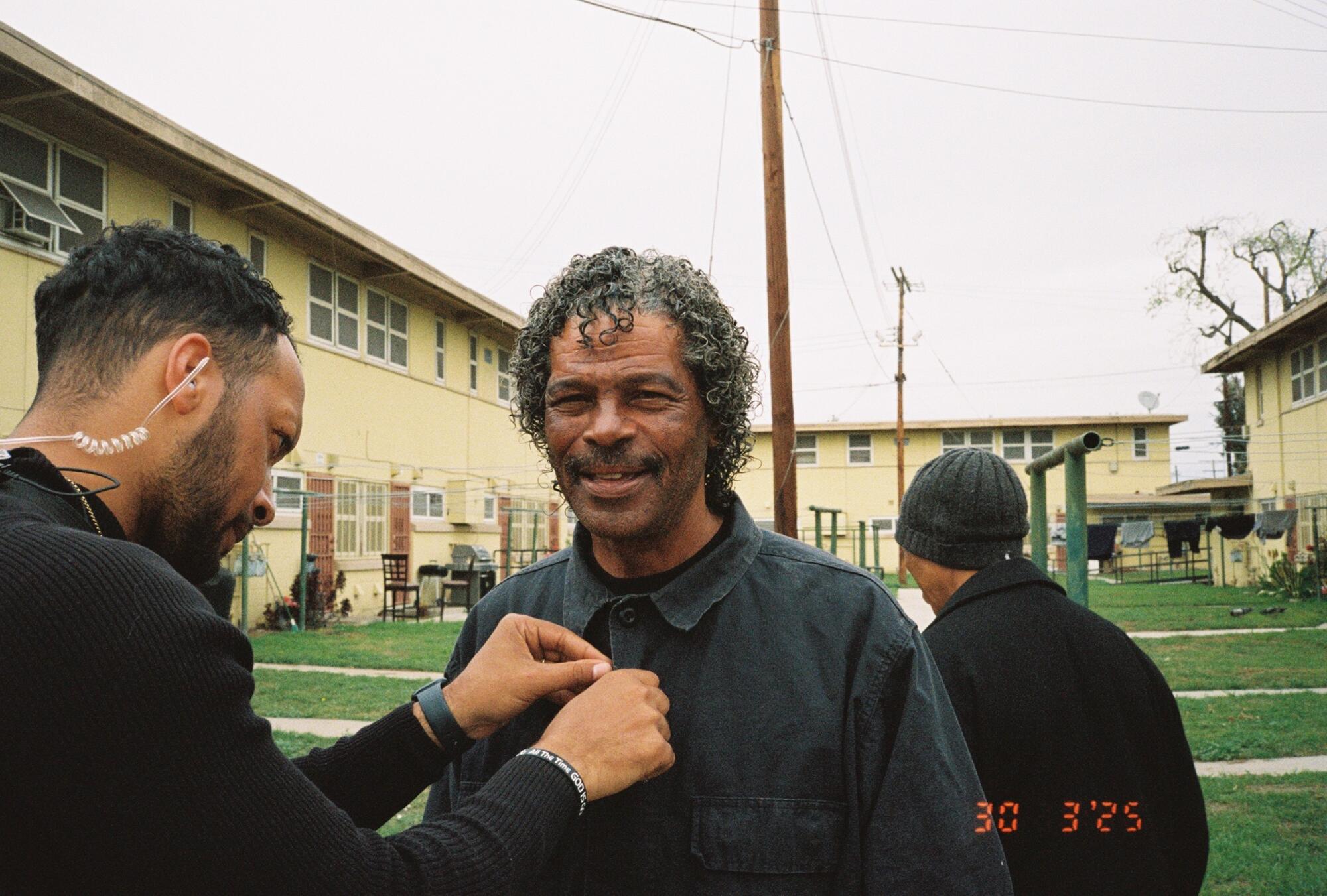 On the set of "If I Go Will They Miss Me" 