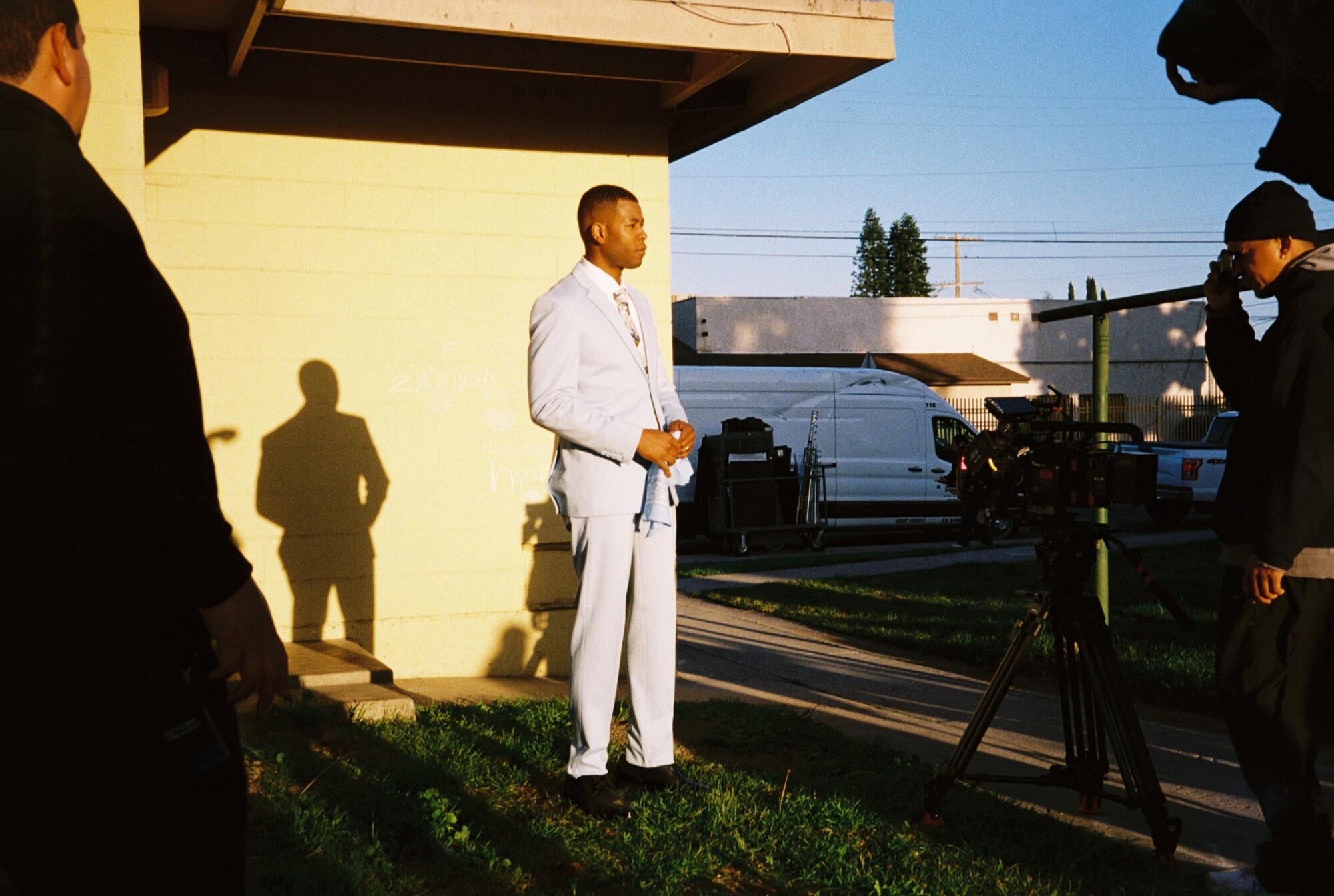 On set of "If I Go Will They Miss Me" 