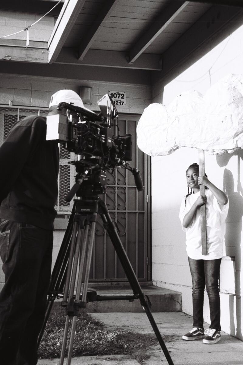 On set of "If I Go Will They Miss Me"