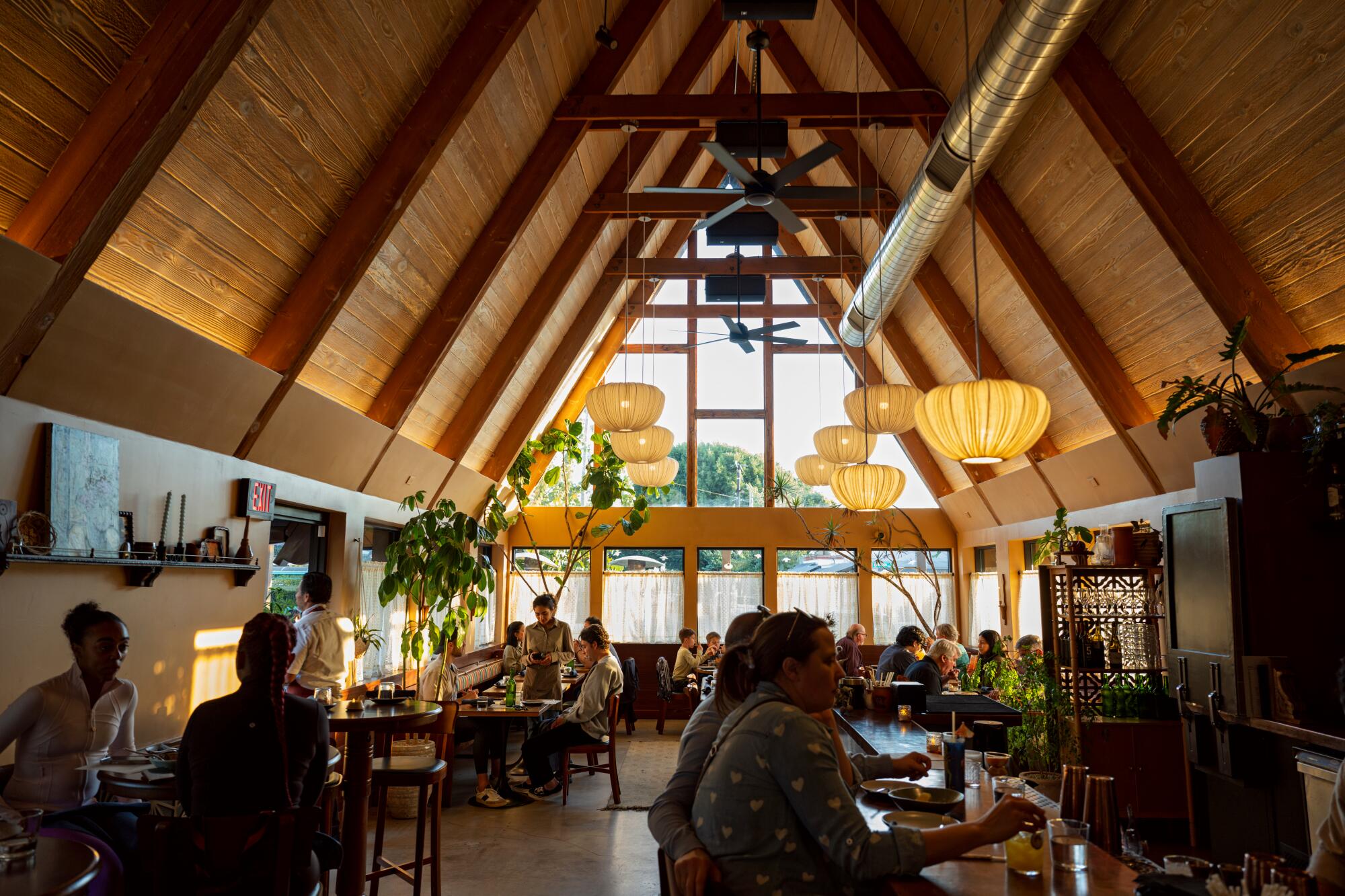 The dining room of Broken Spanish Comedor at the begining of dinner service in Culver City.