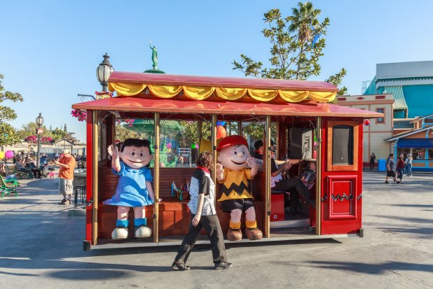 The new "Knott's Express" traveling trolley show will join the Peanuts Celebration at Knott's Berry Farm. (Courtesy of Knott's)