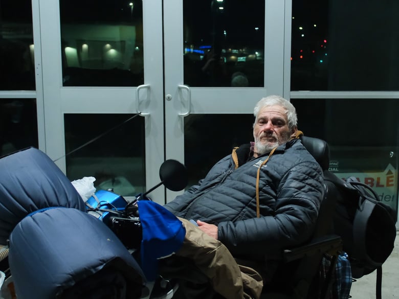 Ralph Tikker, an unhoused man living in Sacramento for seven years, in a shopping center off Stockton Boulevard on Jan. 26, 2026.