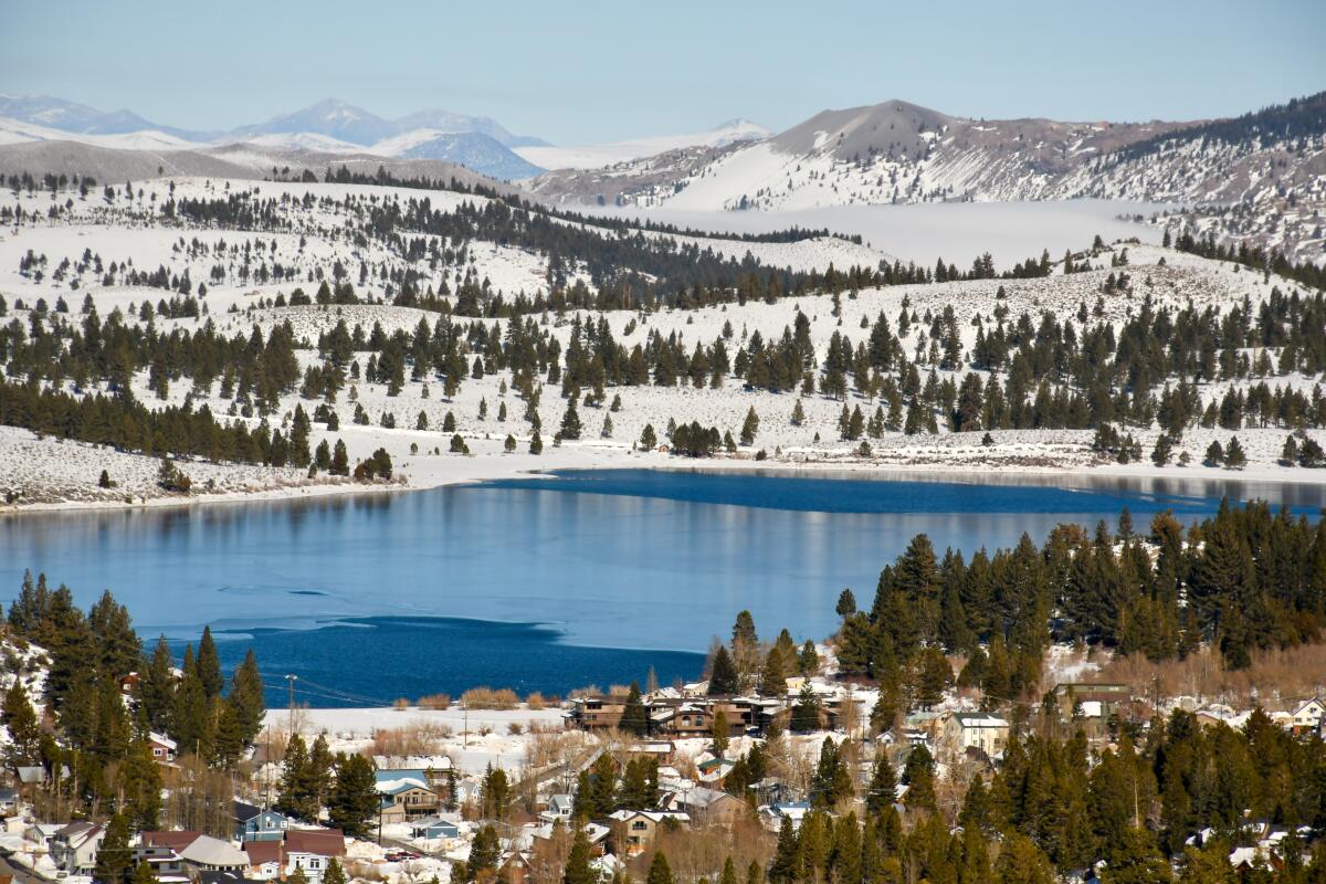 Lake views from June Mountain ski resort