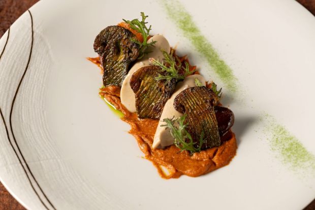 Oak Roasted Forest Mushrooms on the refreshed Napa Rose menu at Disney's Grand Californian Hotel. (Courtesy of Disneyland)