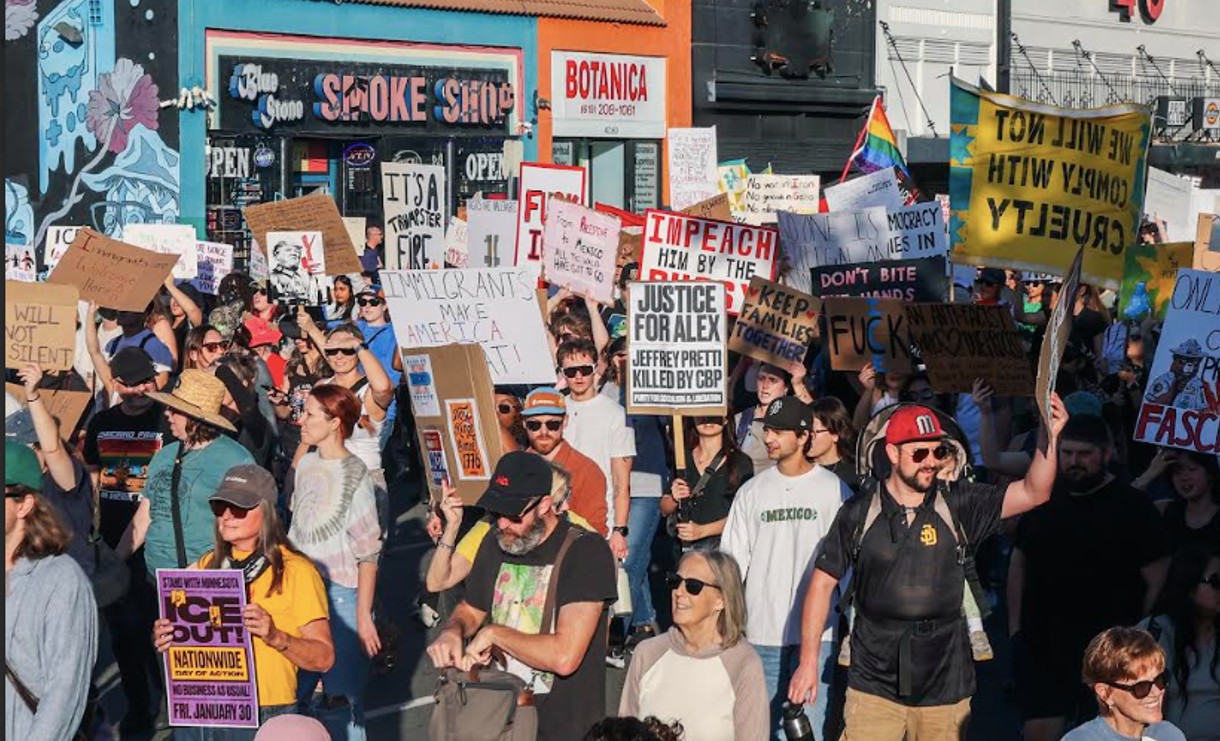 Hundreds of San Diegans skip work, school for 'Day of Action' to protest ICE