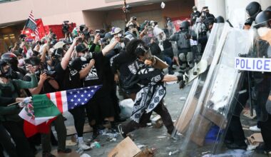 Los Angeles police arrest violent agitators after downtown protests