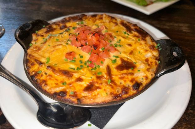 The mac & cheese from SunCafe Organic in Studio City. (Carolyn Burt, SCNG)