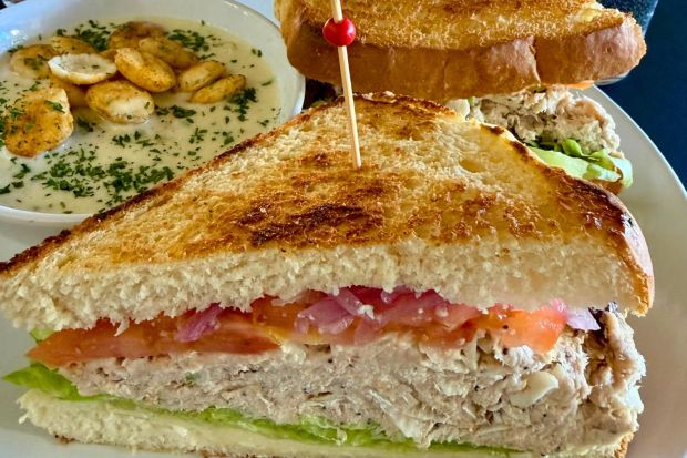 Chicken salad is one of the sandwiches on the new lunch menu at The Overland in Redlands. (Photo by Fielding Buck, The Press-Enterprise/SCNG)
