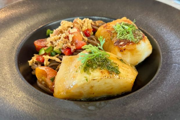 The miso sea bass at Terrace by Mix Mix. (Photo by Brock Keeling, Orange County Register/SCNG)