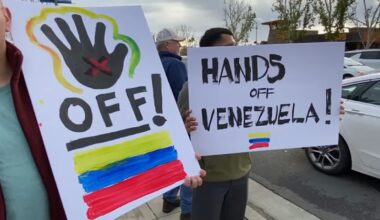 Protesters in Fresno oppose U.S. attack on Venezuela amid clashing views