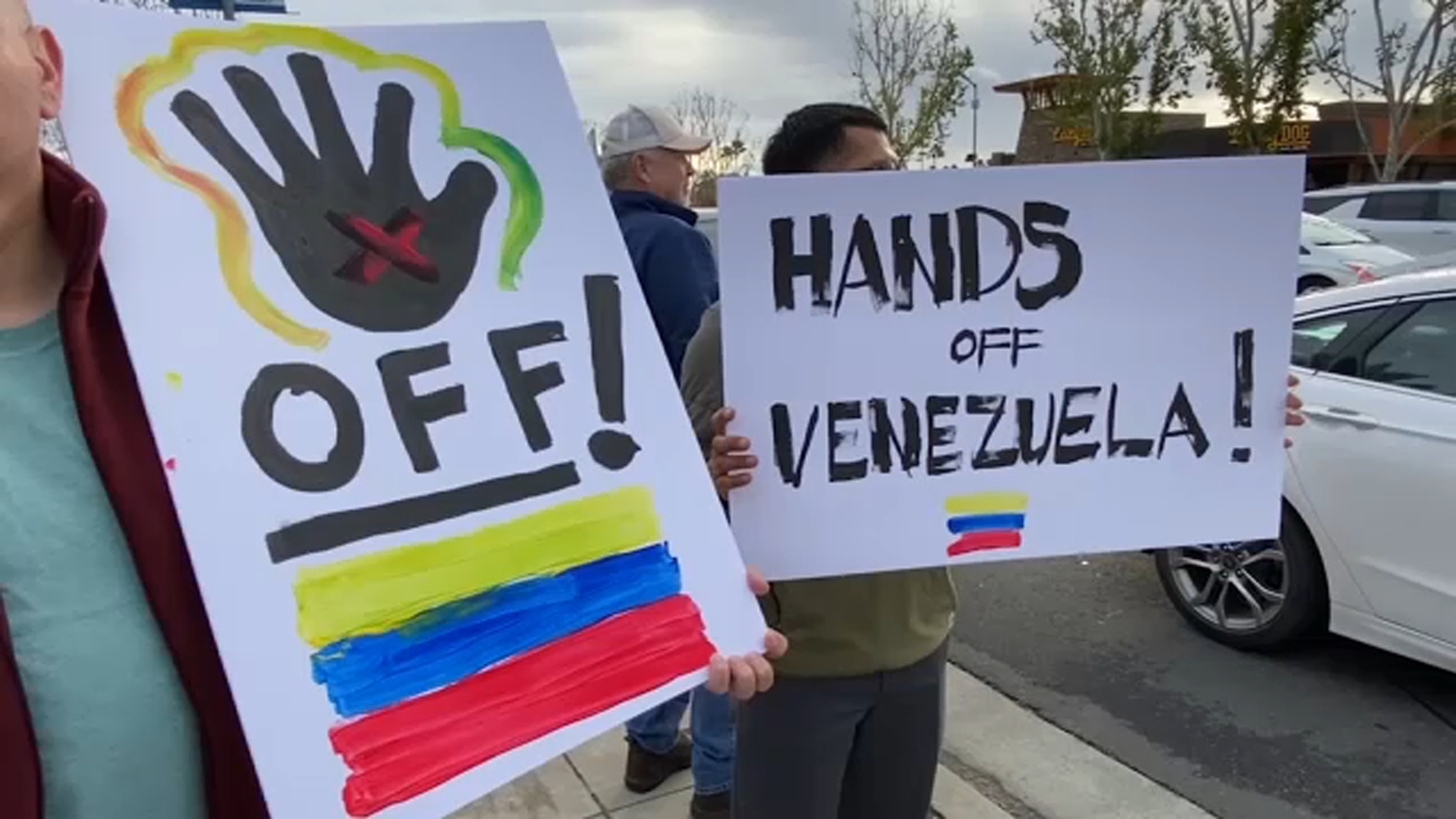 Protesters in Fresno oppose U.S. attack on Venezuela amid clashing views